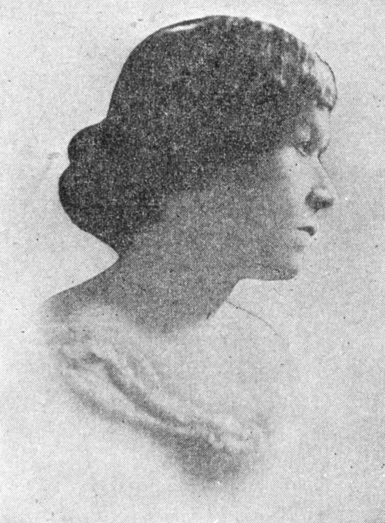 A profile view photograph of Georgia Douglas Johnson.